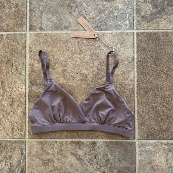 Skims Fits Everybody Crossover Bralette Umber Size XS - Picture 2 of 9